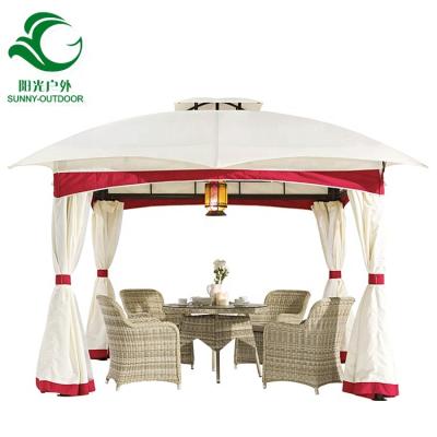 China Wholesale Garden Tent Gazebo Metal Water Proof Restaurant Aluminum PERGOLA 3.5*3.5m/3*4m for sale