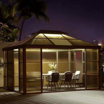 China Patio\Garden\Balcony\Outdoor Gazebo Outdoor 3x4M Garden Tent New Design With PCB Roof Gazebo Awning Sunroom for sale