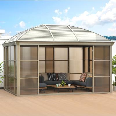 China Luxury Aluminum Water Proof Gazebo Polycarbonate Gazebo Patio House Tent 300*400 cm for sale