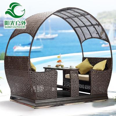 China Modern Leisure 4 Seater Wicker Swing Chair Garden Swing For Indoor Adults for sale