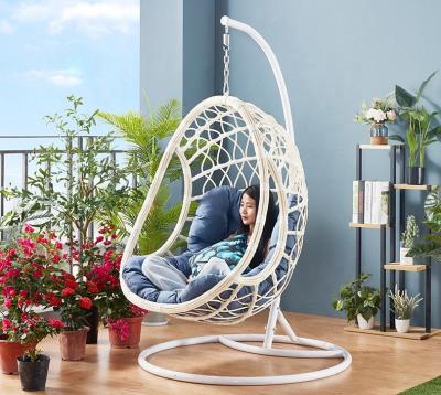 China Modern Wholesale Outdoor Swing Chair Wicker Rattan Swing Garden Furniture Hanging Egg Chair for sale