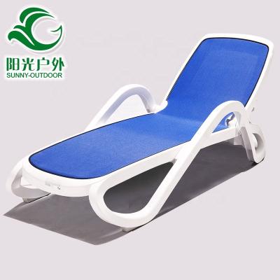 China 2021 New Stylish Blue And White Modern ABS Teslin Fabric Plastic Beach Chair For Outdoor for sale