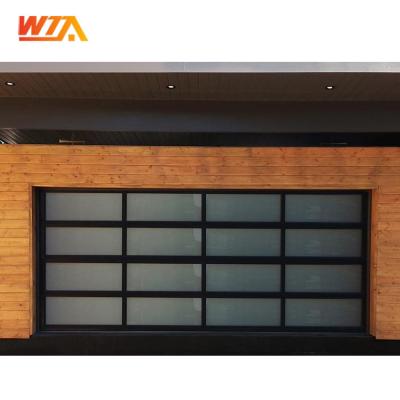 China Modern high quality security garage sectional automatic aluminum glass door windproof for sale