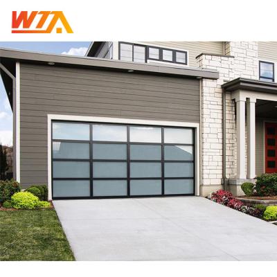 China Waterproof professional complete set and solution customized automatic aluminum glass garage door for sale for sale