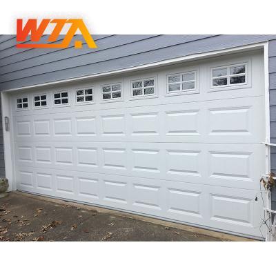 China Manufacturer Customized Size And Color Double Panel Windproof Steel Garage Door for sale