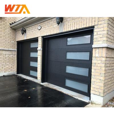 China Windproof Double Layer And PU Foam Inside Insulated Steel Garage Door for sale