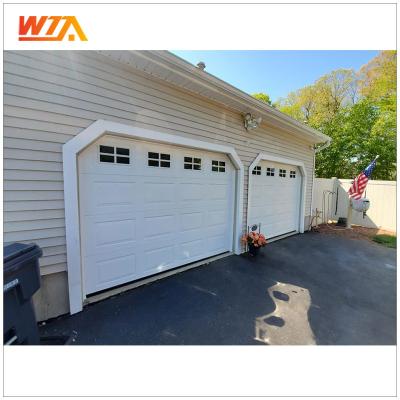 China Remote Control Windproof PU Foam Insulated Steel Sectional Garage Door for sale