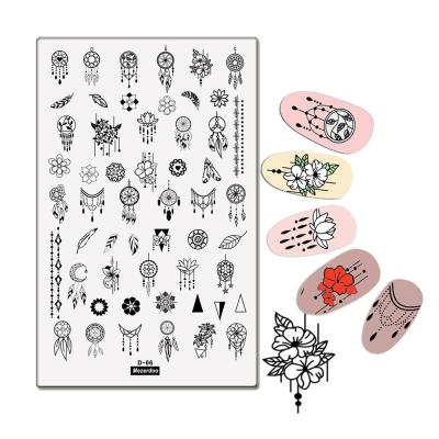 China With Back Board 9.5*14.5cm Stamping For Nails DIY Dreamcatcher Feather Picture Pendant Stamping Plate Template Nail Art Stencils for sale