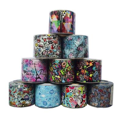 China Eco-friendly Material and Easy Apply New Japanese Graffiti Starry Sky Nail Foil Sticker Set 10 Rolls Nail Transfer Foil Paper for sale