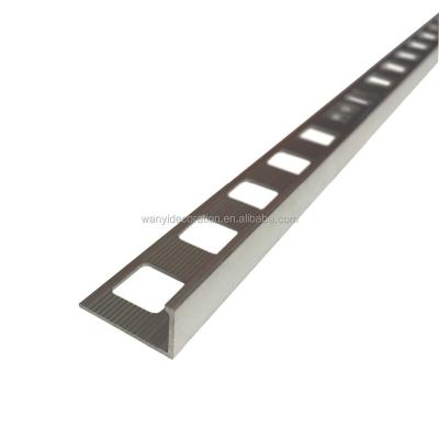 China Wanyi 10mm Silver Metal Straight Edge Effect Tile Trim for sale