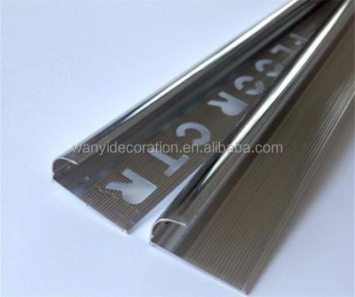 China Anodized and polished shiny silver aluminum corner tile metal trim for sale