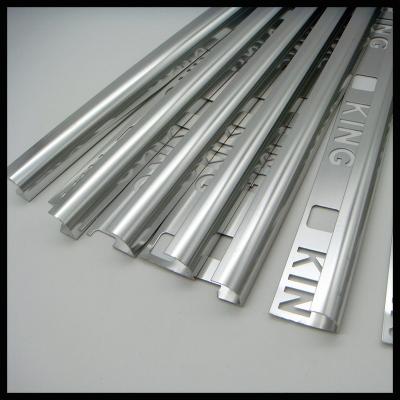 China Metal Aluminum Silver Color Polished Tile Edge Trim for sale