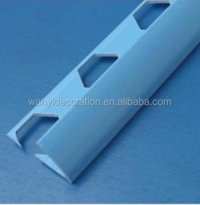 China Plastic Blue Color Bathroom Tile Trim For Ceramic Tile Corner Edge for sale