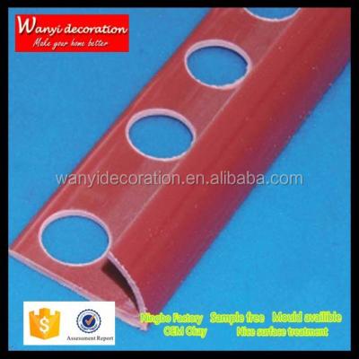 China PVC Tile Trim Solid Color Plastic Plastic Extrusion Profile For Algeria Ceramic Tiles for sale