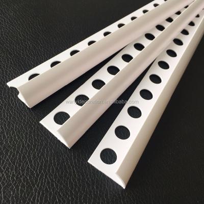 China Factory Price 10mm Plastic Plain White Round Edge PVC Tile Neat Trim PVC Edge for sale