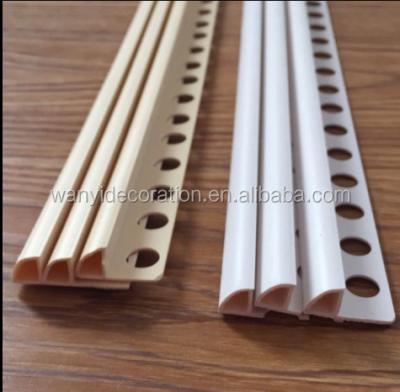 China Alibaba Plastic Website Round Edge Closed Type PVC Tile Trim for sale