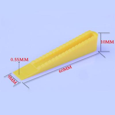 China Clamp Tile In The Same Level Factory Direct High Quality Tile Leveling Systems Accessories Yellow Small Wedge for sale