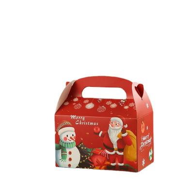 China Digital Recyclable Cardboard Xmas Cake Box Christmas Cookie Wrapping Paper White Flip Wrap Bake Gift for sale