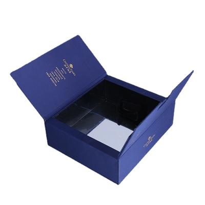 China Creative Recyclable Custom Clamshell Paper Wine Gift Liquor Red Wine xo Clamshell Wine Packaging Box New for sale