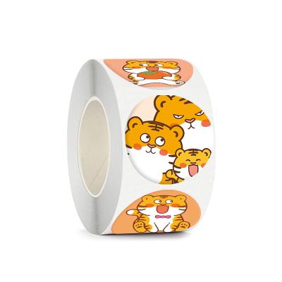 China Waterproof Cute Cartoon Animals Diary Stickers Teacher Encouragement Reward Kids Sticker Scrapbooking Stationery for sale