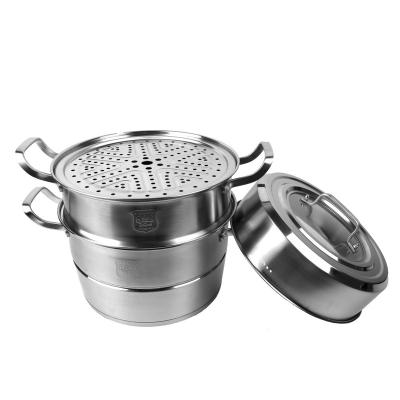 China Sustainable Latge Capacity Stainless Steel Stock Steaming Pot Kitchen Cookware Boiler for sale