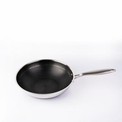 China No-Stick Traditional Stainless Steel Wok 30 Cm China Best Selling Sustainable for sale