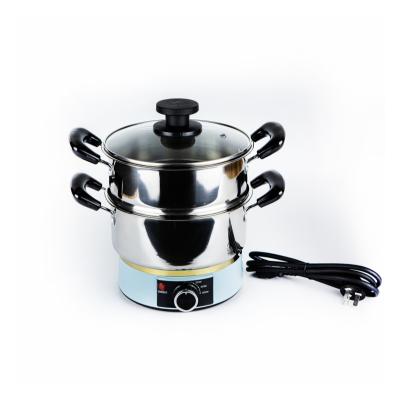 China Hotel Mini Electric Staless Steel 304 Food Steamer Pot Cooker Casserole 20cm for sale