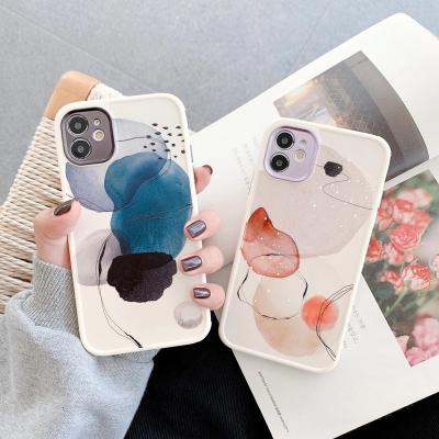 China Soft Phone Case For Iphone 13 11 12 pro Se 7 Max Pretty Art Line Flowers X XS XR 8 plus 12mini covers for sale