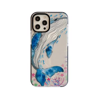 China Anti-Slip Phone Case For iphone Whale Zebra Leopard Flowers Zoo iphone 13 pro apple 12 max plus 7 mini 11 x xr 8 for sale