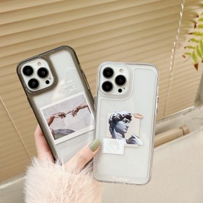 China Soft creative statue tide mark shape for iphone 13 12 11 pro XR max X XS 7 8 plus cute cover for sale