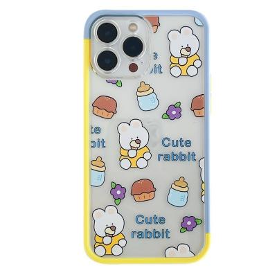 China Soft Cute Animals Rabbit Bear Case For iphone 13 12 11 pro Max XR X XS 7 8 plus cover for sale