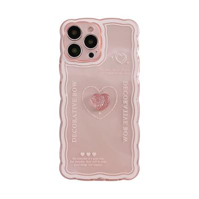 China Soft phone case for iphone 3D glitter love pink 12 apple 12 pro shell 11 x xr 7 plus cover pretty 8 max for sale