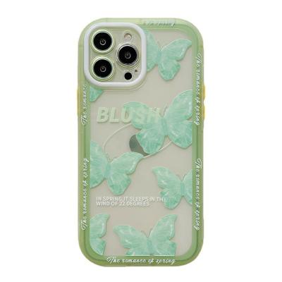 China ins butterfly soft case for iphone 13 12 11 pro max xr x xs 7 8 plus cute cover for sale