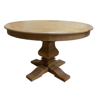 China Provincial Mid Century Style French Durable Solid Wood Dining Oak Table for sale