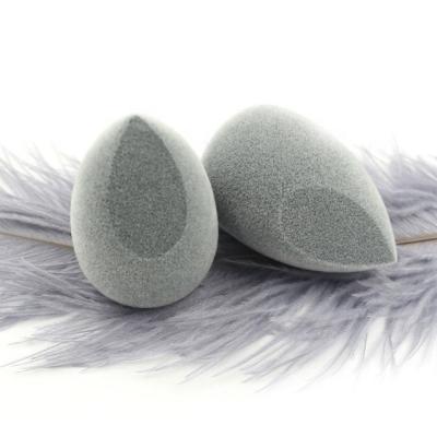 China Ficial Sponge Gray Color High Quality Microfiber Flossing Teardrop Gourd Drop Makeup Sponges Material Make Up Sponge With Opp Bag for sale