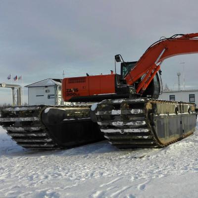 China 30 tons AE300 Floating Amphibious Pontoon undercarriage excavator for sale working in swamp and water for sale