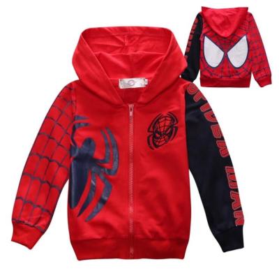 China Boy Winter Clothing Kids Anti-Shrink Coats Spiderman Hoodie Long Sleeve Hooded Jacket With Zipper for sale