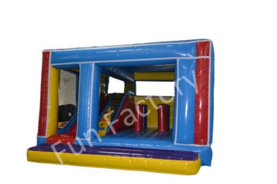 China PVC Tarpaulin Inflatable Combo Toy House With Four Popups Blue for sale