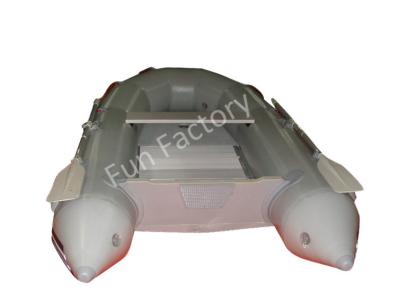 China Double Walk Fabric Floor Inflatable Pontoon Boats With 0.9-1.2mm Tarpaulin PVC for sale