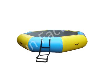 China 0.9mm Inflatable Water Games Funny Trampoline For Pool , Double Stitching for sale