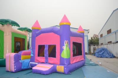 Cina Partita a baseball rosa divertente del canestro di principessa Bouncy Castle Inflatable With in vendita