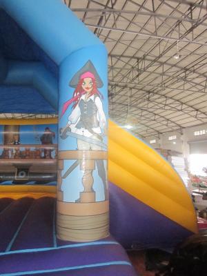 China Plato 0.55mm PVC Tarpaulin Bounce House Combo Commercial Grade for sale