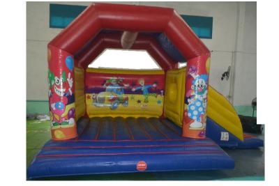 China Fire Retardant Inflatable Combo , Square Inflatable Castle Bounce House With Slide for sale