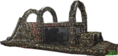 China Two Persons Camo Inflatable Obstacle Course Combo For Adult Play for sale