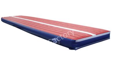 China PVC-Planen-Luft-konstanter aufblasbarer Turnhallen-Matten-roter Sturz-gymnastische Matte für Sport zu verkaufen