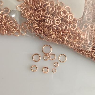 China Hot Selling 14K Rose Gold Filled Ring DIY Jewelry Accessory Split Jump Rings For Jewelry Making Gold Jump Ring for sale