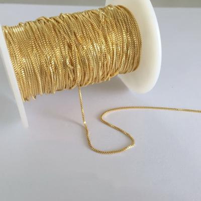 China Great for making jewelry components and crafts hot sale gold filled box chain for making necklace fashion jewelry box chain for sale