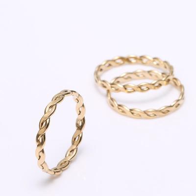 China Excellent Jewelry Ring For Women DIY 1.2mm Gold Waterless Twist 14K Gold Filled Ring for sale