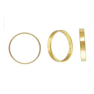 China CLASSIC 14K Gold Ring Injected Bypass Flat Ring DIY Accessories 1/20GF for sale