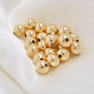 China Non Tarnish Excellent Quality 18K Gold Plated Beads For Jewelry Making Copper Spacer Beads for sale